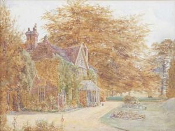 Cottage In De Herfst Oil Painting by Arthur Edgar Rowe