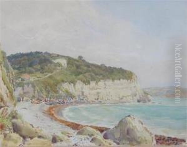 Beer Cove From The West Oil Painting by Arthur Edgar Rowe
