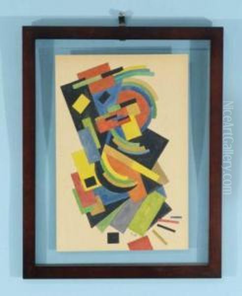 Abstract Geometrics Oil Painting by Olga Rozanova