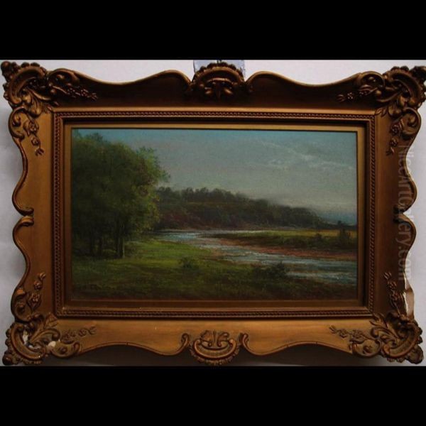 On Grand River Near Brantford Oil Painting by Julien Ruggles Seavey