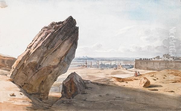 Views Of Cairo And Giza Oil Painting by Leander Russ