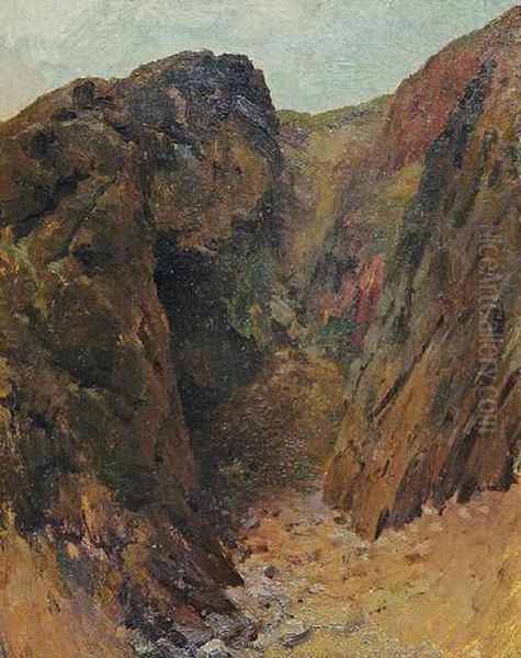 Skaly Oil Painting by Ferdynand Ruszczyc