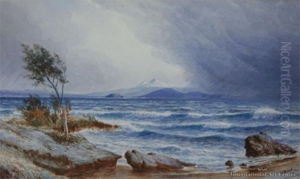 Lake Taupo Oil Painting by Thomas Ryan