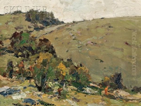 Summer Hillside Oil Painting by Chauncey Foster Ryder
