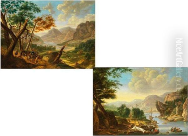 Ideallandschaften Oil Painting by Cornelis Saftleven