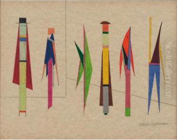 Untitled Oil Painting by Attilio Salemme