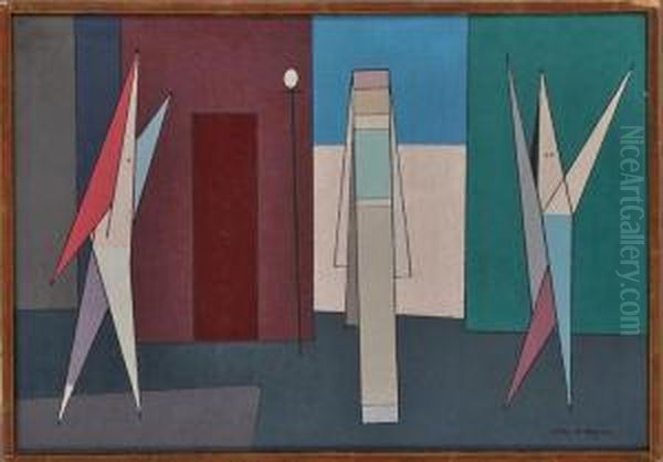Intersection Of A Dream Oil Painting by Attilio Salemme