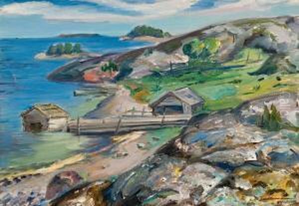 View From The Archipelago Oil Painting by Tyko Sallinen