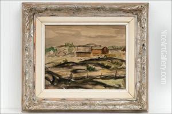 Maalaisidylli - Lantlig Idyll Oil Painting by Tyko Sallinen