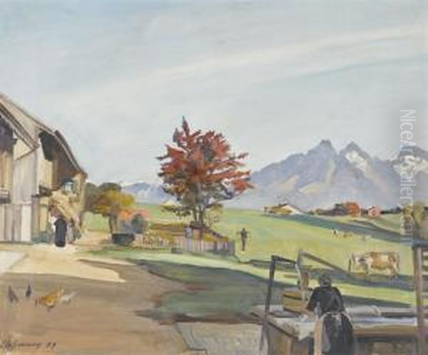Apres-midi D'automne Oil Painting by Louis Henri Salzmann