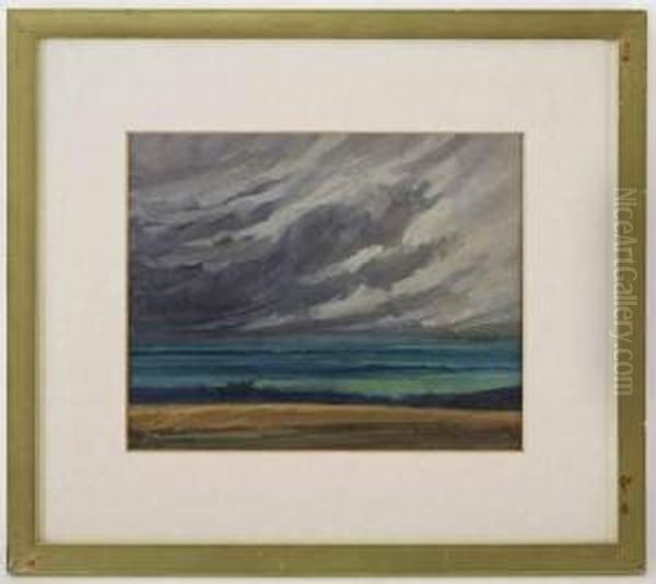 Temps D'orage Sur Le Lac Oil Painting by Louis Henri Salzmann