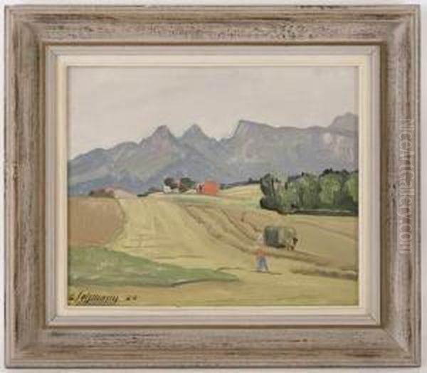 Les Colombettes Oil Painting by Louis Henri Salzmann