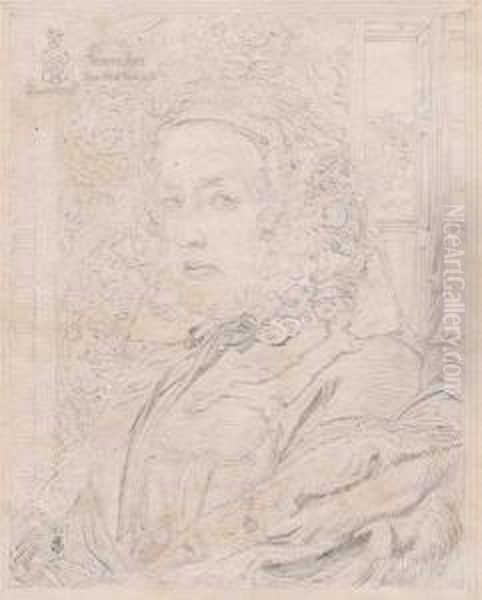 Portrait Of Mrs Susanna Rose Oil Painting by Frederick Sandys