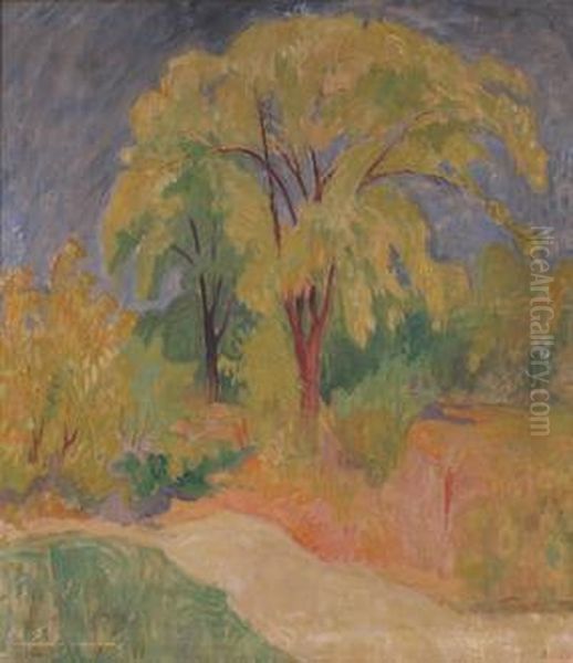 Landskap Oil Painting by Jacob Sann