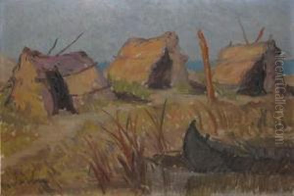 Colibe De Pescari Oil Painting by Gheorghe Sarbu