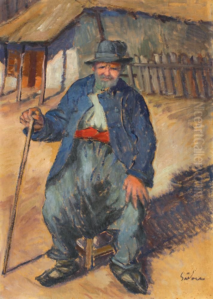 Lippovan Oil Painting by Gheorghe Sarbu