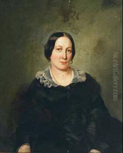 A Lady Of Aristocracy Oil Painting by Sergej K. Sarjanko