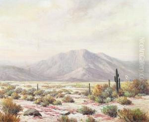 Desert Landscape Oil Painting by Herbert Sartelle