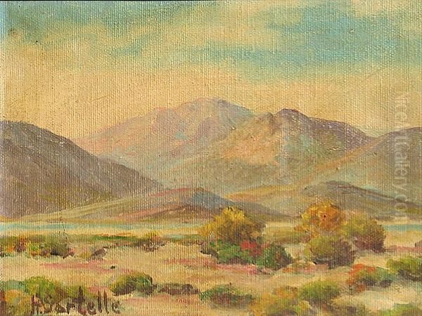 Desert Landscapes And A Seascape Oil Painting by Herbert Sartelle