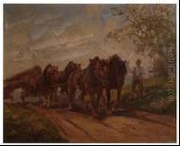 Il Traino Oil Painting by Hermann Sattler