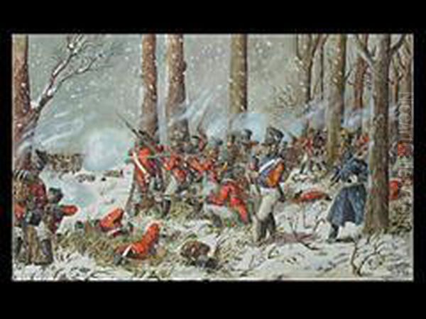 An Der Bersina 1812 Oil Painting by Hermann Sattler