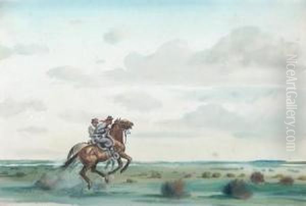 La Doma Oil Painting by Tito Saubidet