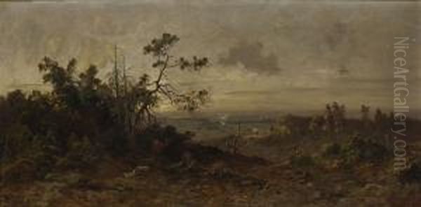 Waldlichtung Mit Rehen. Oil Painting by Eduard Ii Schleich