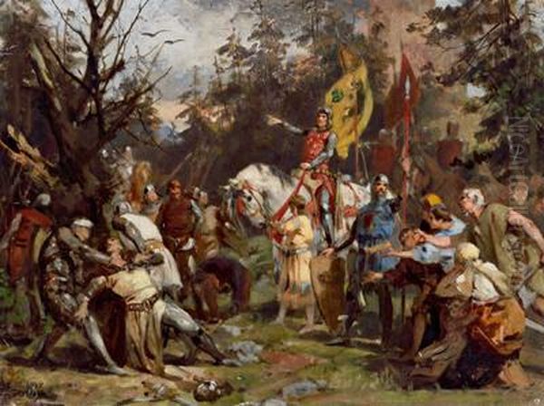 Aus Dem Besitz Der Nachkommen Des Kunstlers Oil Painting by Julius Schmid