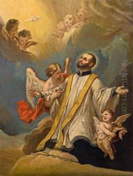 Glorie Des Hl. Kajetan Oil Painting by Martin Johann Schmidt