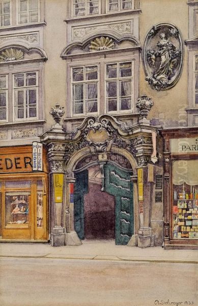 Barock-portal Eines Wiener Wohnhauses Oil Painting by Albert Schreyer
