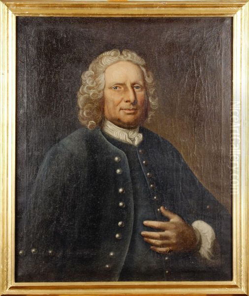 Portratt Av Anders Piehl Oil Painting by Georg Engelhard Schroder