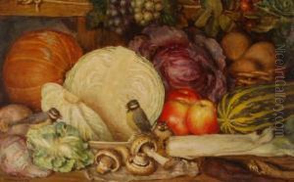 Still Life Study Fruit Oil Painting by Alfred Schwarzschild