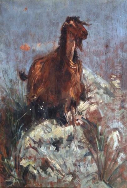 Capretta Oil Painting by Eugenio Scorzelli