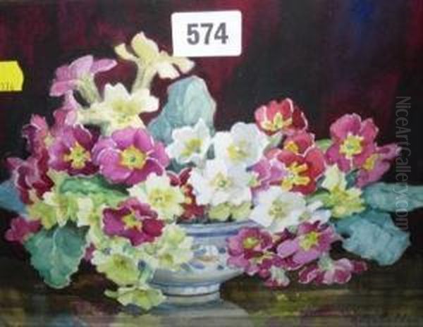 Pansies Oil Painting by Helen Seddon