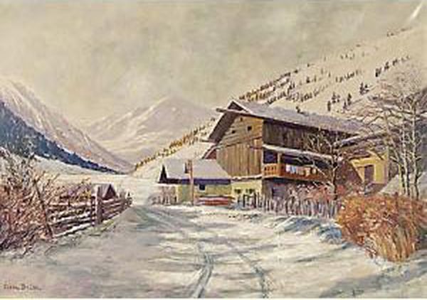 Paese Sotto La Neve Oil Painting by Clemens Seidl