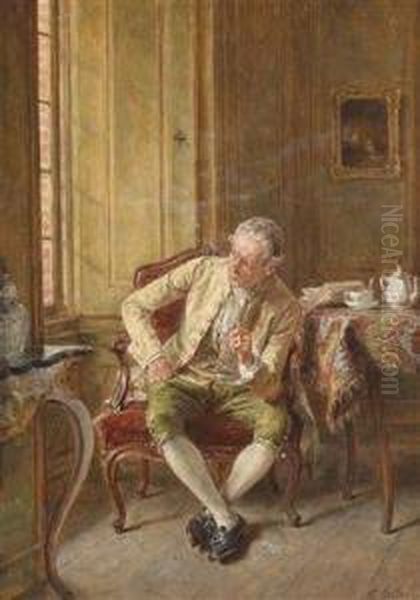 The Pause Oil Painting by Carl Seiler