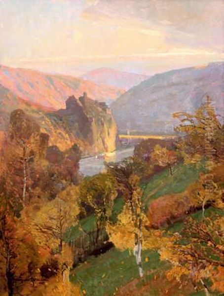 Streeno Nad Vahem Oil Painting by Jaroslav Setelik