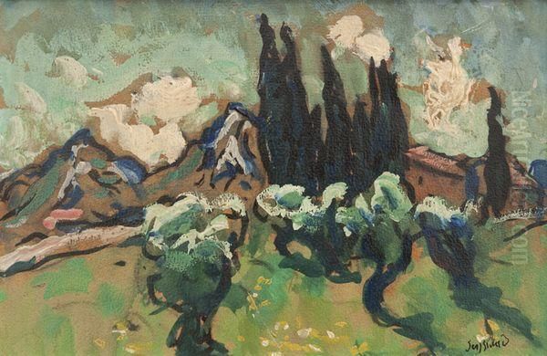 Les Alpilles Oil Painting by Rene Seyssaud