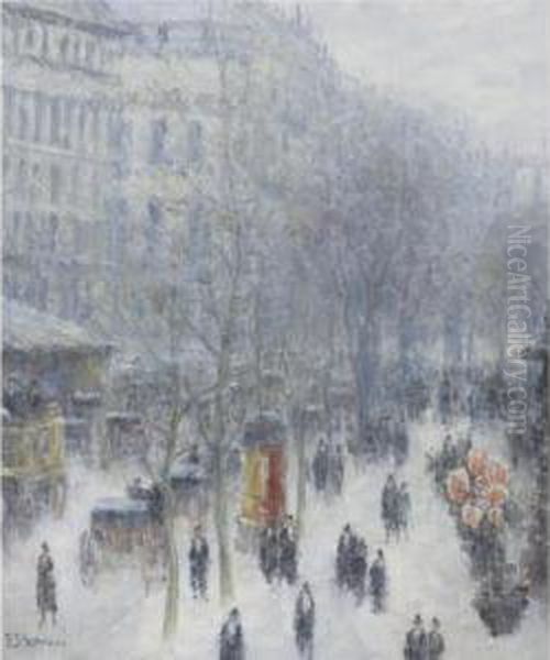 A Boulevard In Paris Oil Painting by Gail Corbett Sherman