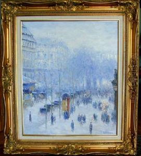 Paris Street Scene Oil Painting by Gail Corbett Sherman