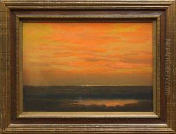 Sunset Oil Painting by Edwin C. Siegfried