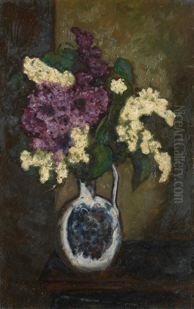 Le Bouquet De Lilas Oil Painting by Nicolas Sinezouboff