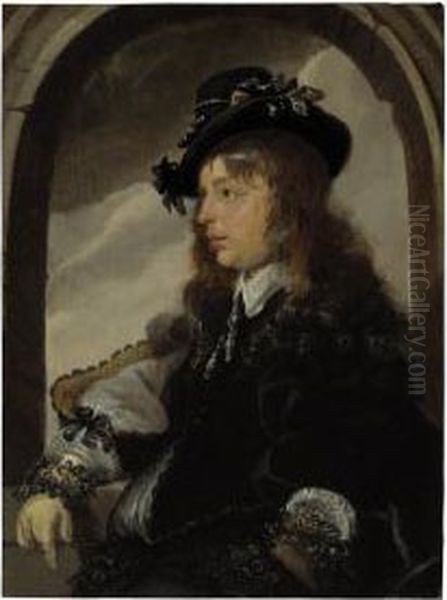 Portrait Of Gentleman Oil Painting by Karel Slabbaert