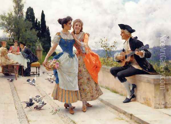 The Serenade Oil Painting - Emile Munier