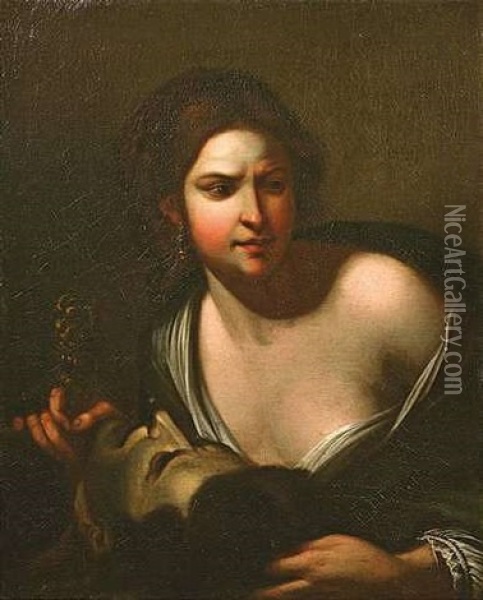Judith Mit Dem Kopf Des Holofernes Oil Painting - Francesco Furini