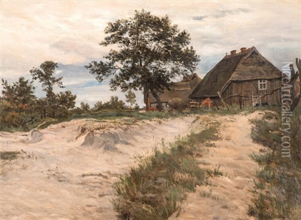 Bauernkate Oil Painting - Karl Wilhelm Christian Malchin
