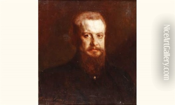 Portrait Du Peintre Franc Lamy Oil Painting - Jean Joseph Benjamin Constant