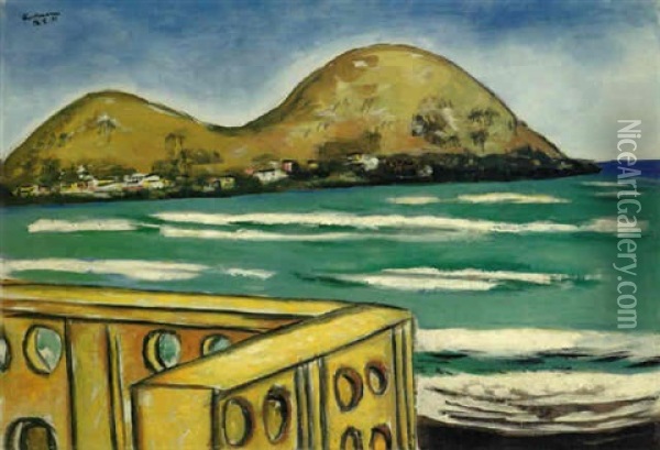 Landschaft Bei Saint-cyr-sur-mer Oil Painting - Max Beckmann
