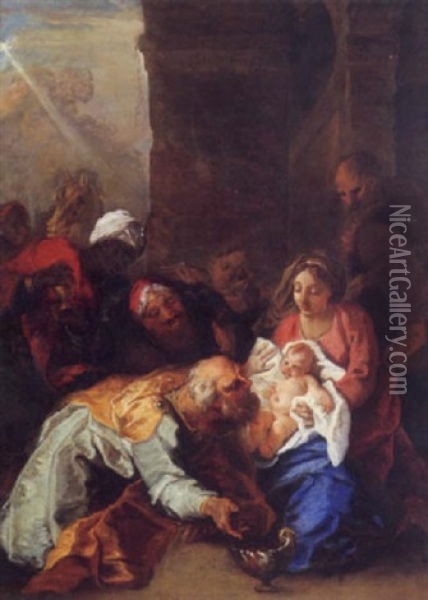 L'adoration Des Mages Oil Painting - Charles de La Fosse