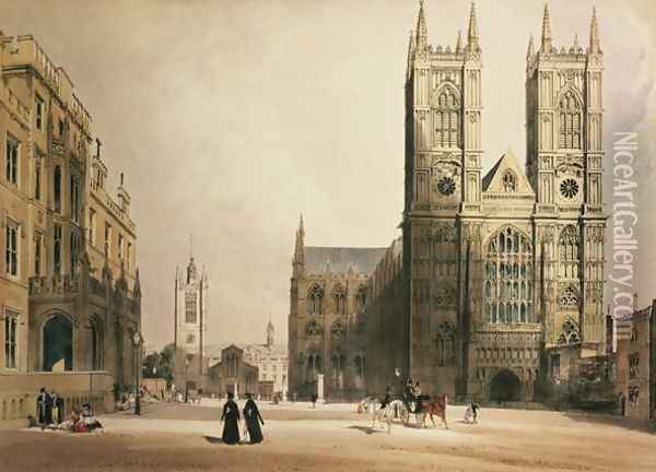 Westminster Abbey and Hospital, 1842 Oil Painting - Thomas Shotter Boys